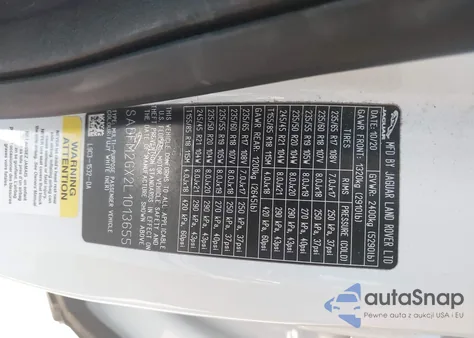 2020 Jaguar E-Pace R-Dynamic Hse P300 Awd Automatic from USA, damaged, VIN SADFM2GX2L1013655